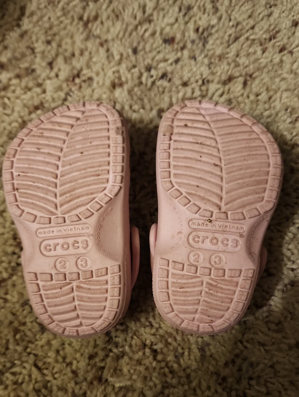 Pink Baby Crocs Size 2/3